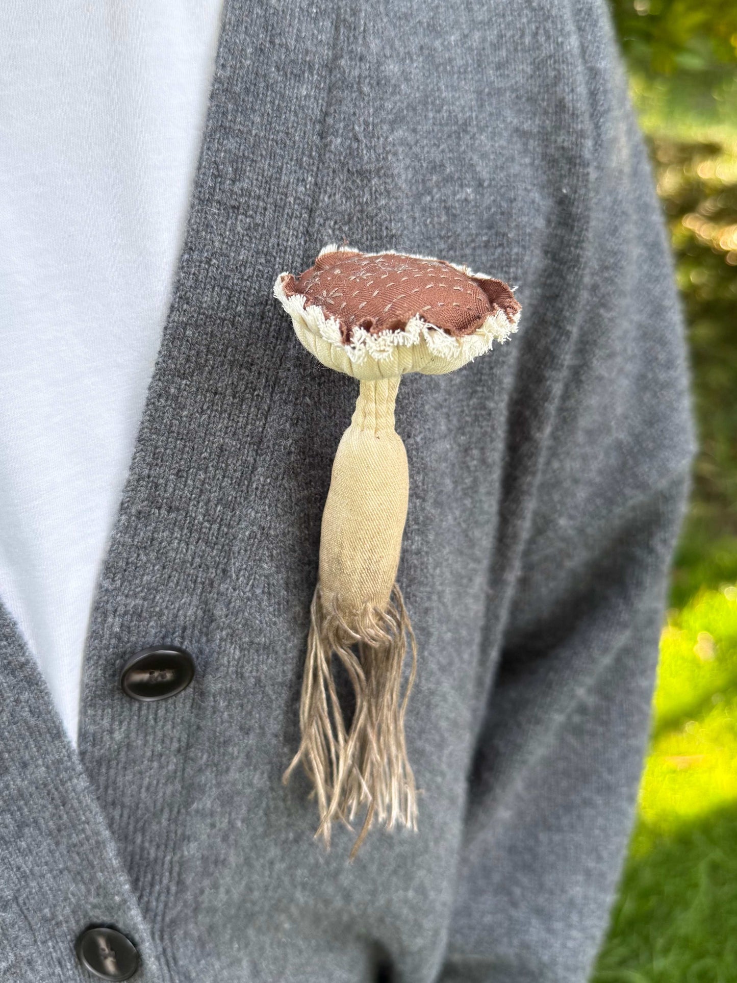 Woodland Poisonous Mushroom Brooch