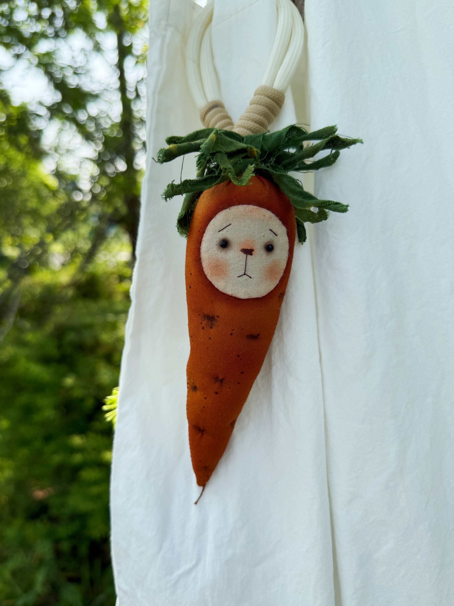 Fantasy Fairycore Carrot Art Doll Pendant