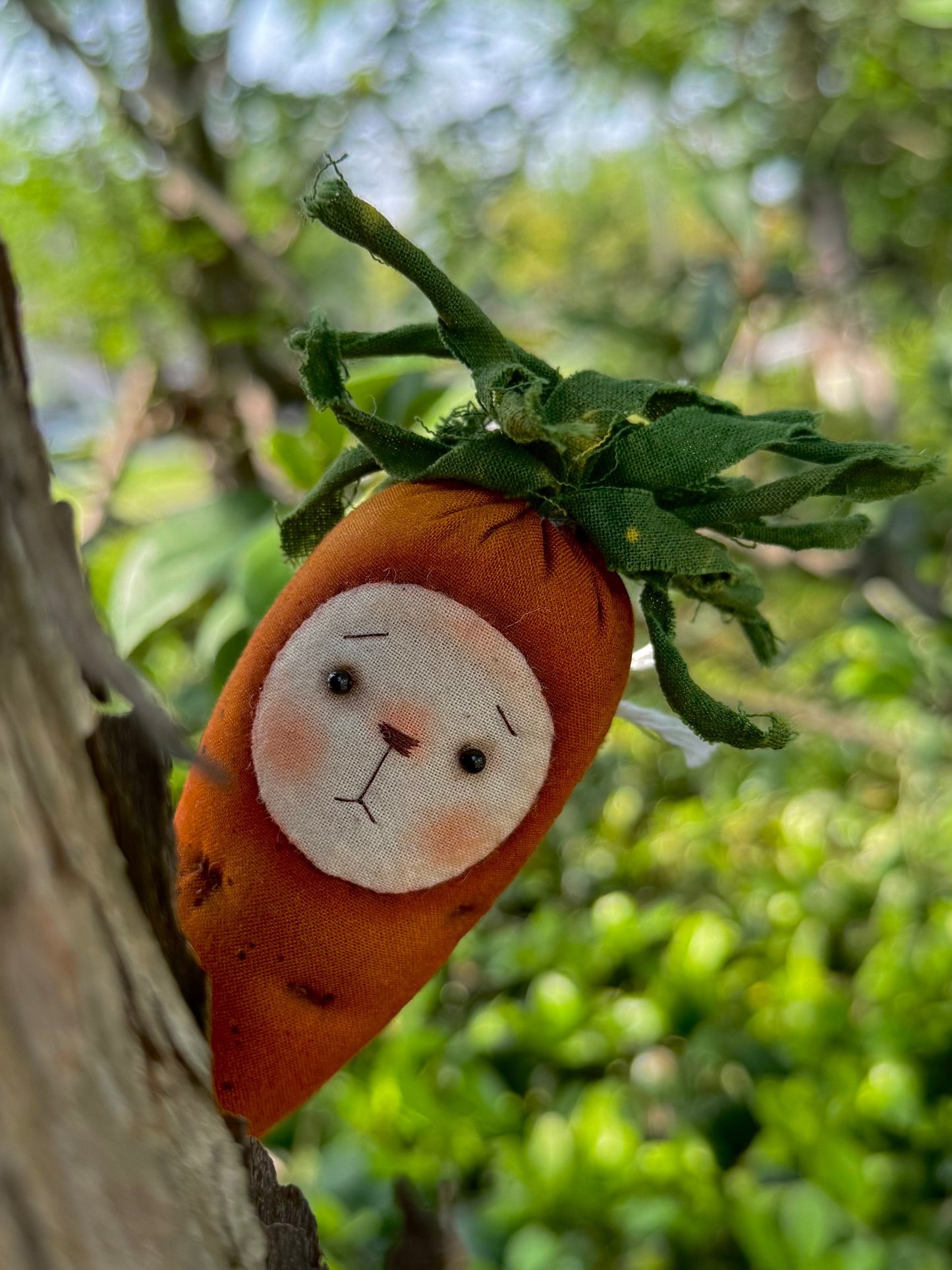 Fantasy Fairycore Carrot Art Doll Pendant