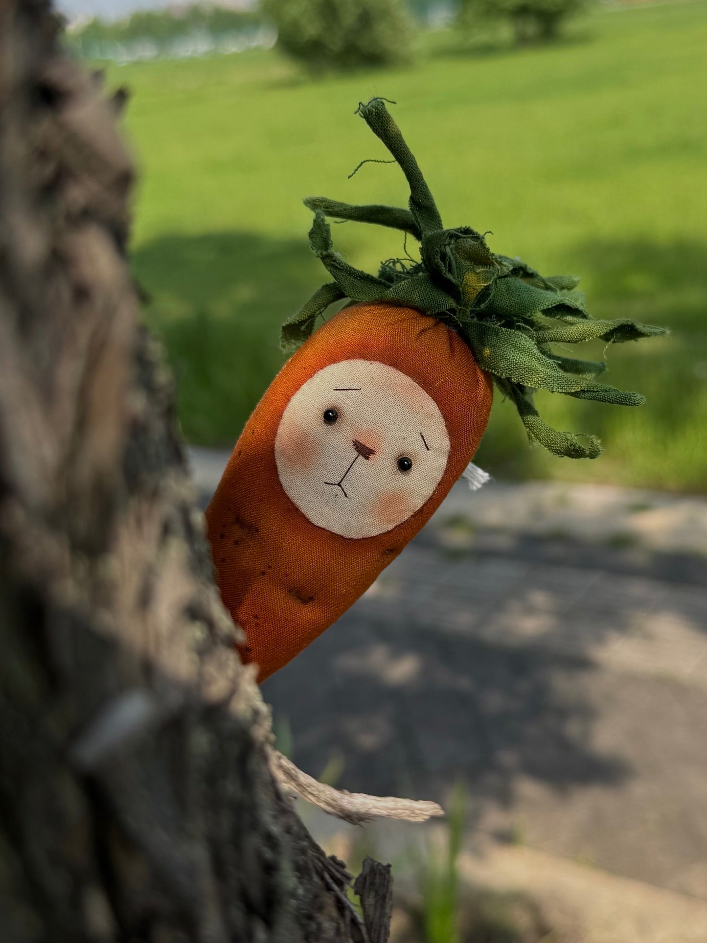 Fantasy Fairycore Carrot Art Doll Pendant