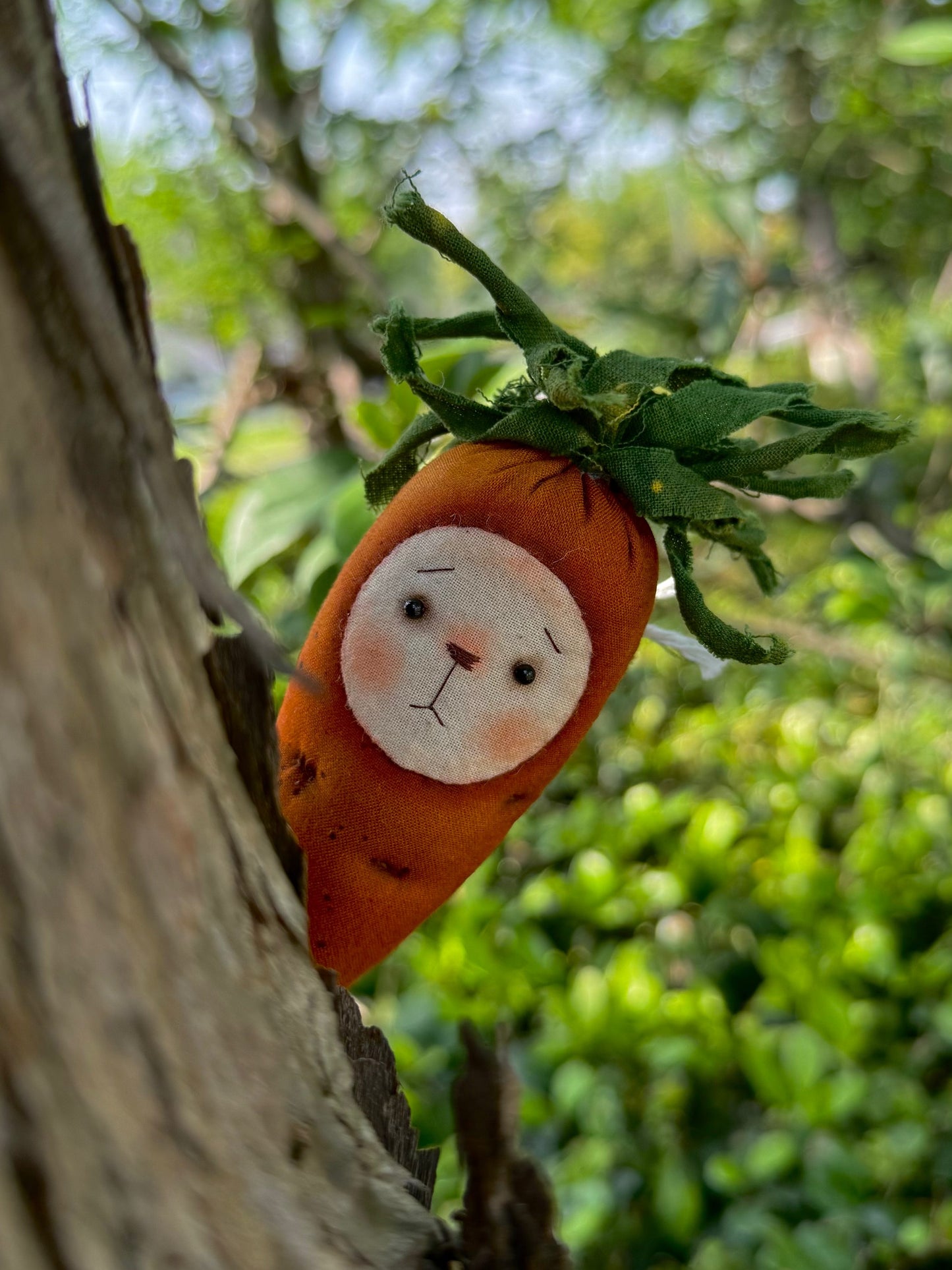 Fantasy Fairycore Carrot Art Doll Pendant