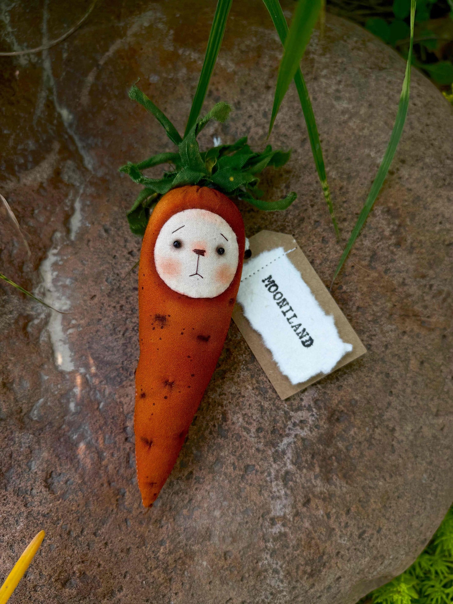 Fantasy Fairycore Carrot Art Doll Pendant