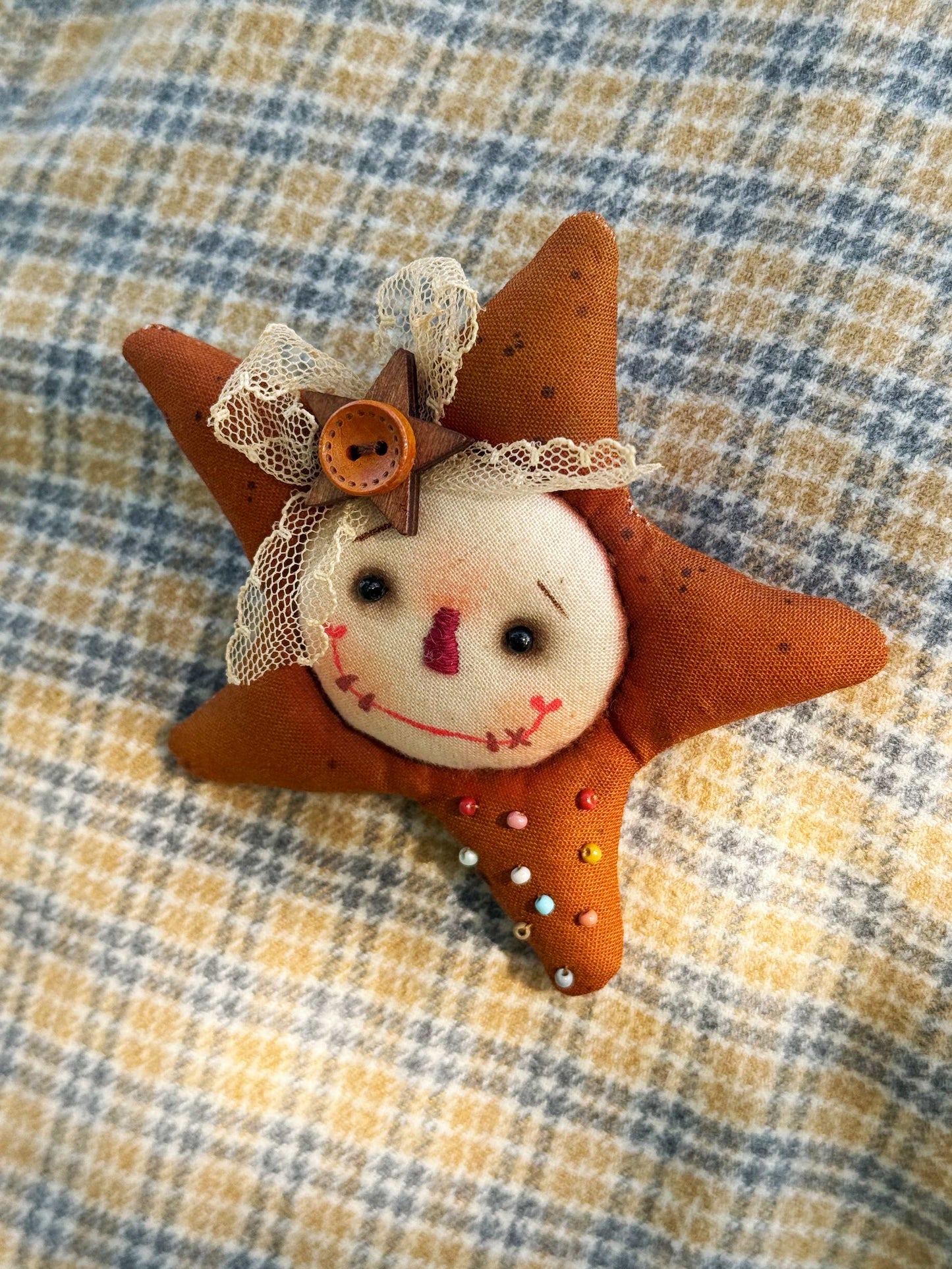 Whimsical Star Art Brooch