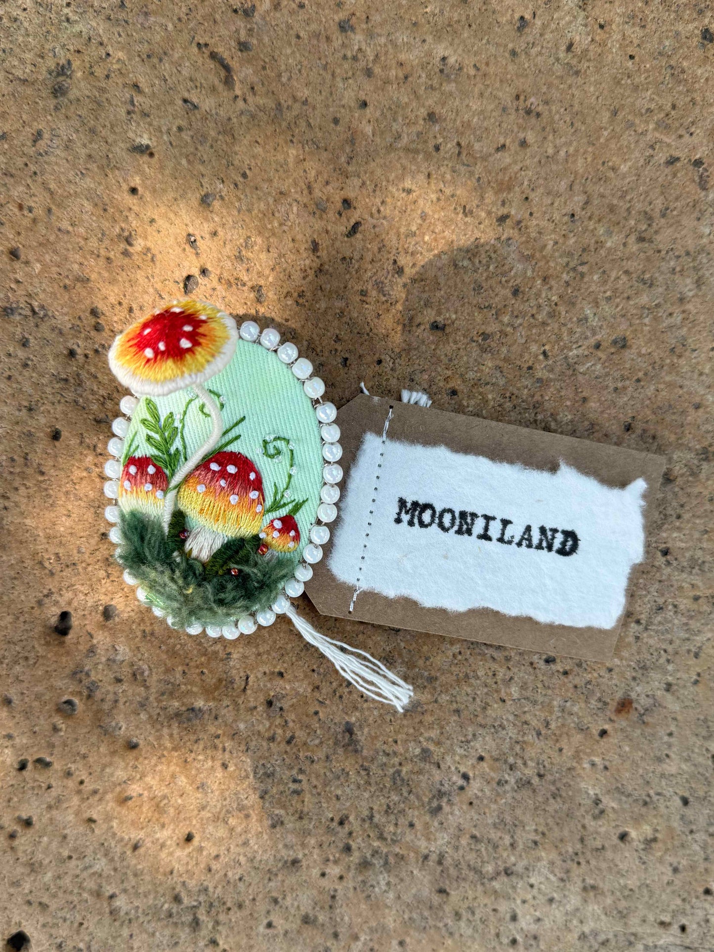 Handmade 3D Fairycore Embroidered Brooch