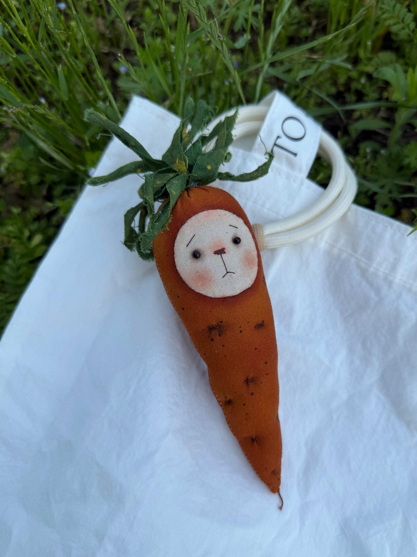 Fantasy Fairycore Carrot Art Doll Pendant