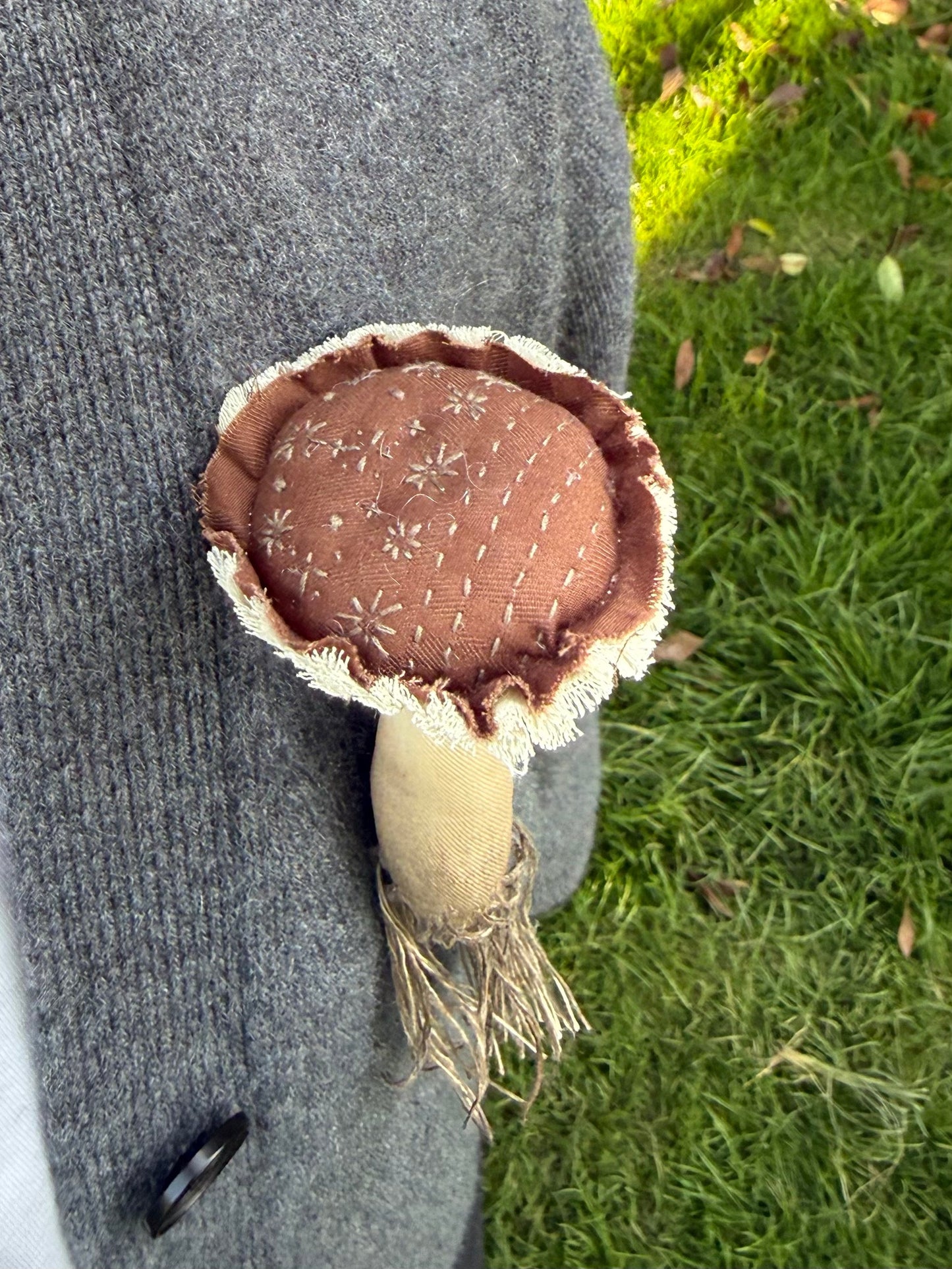 Woodland Poisonous Mushroom Brooch