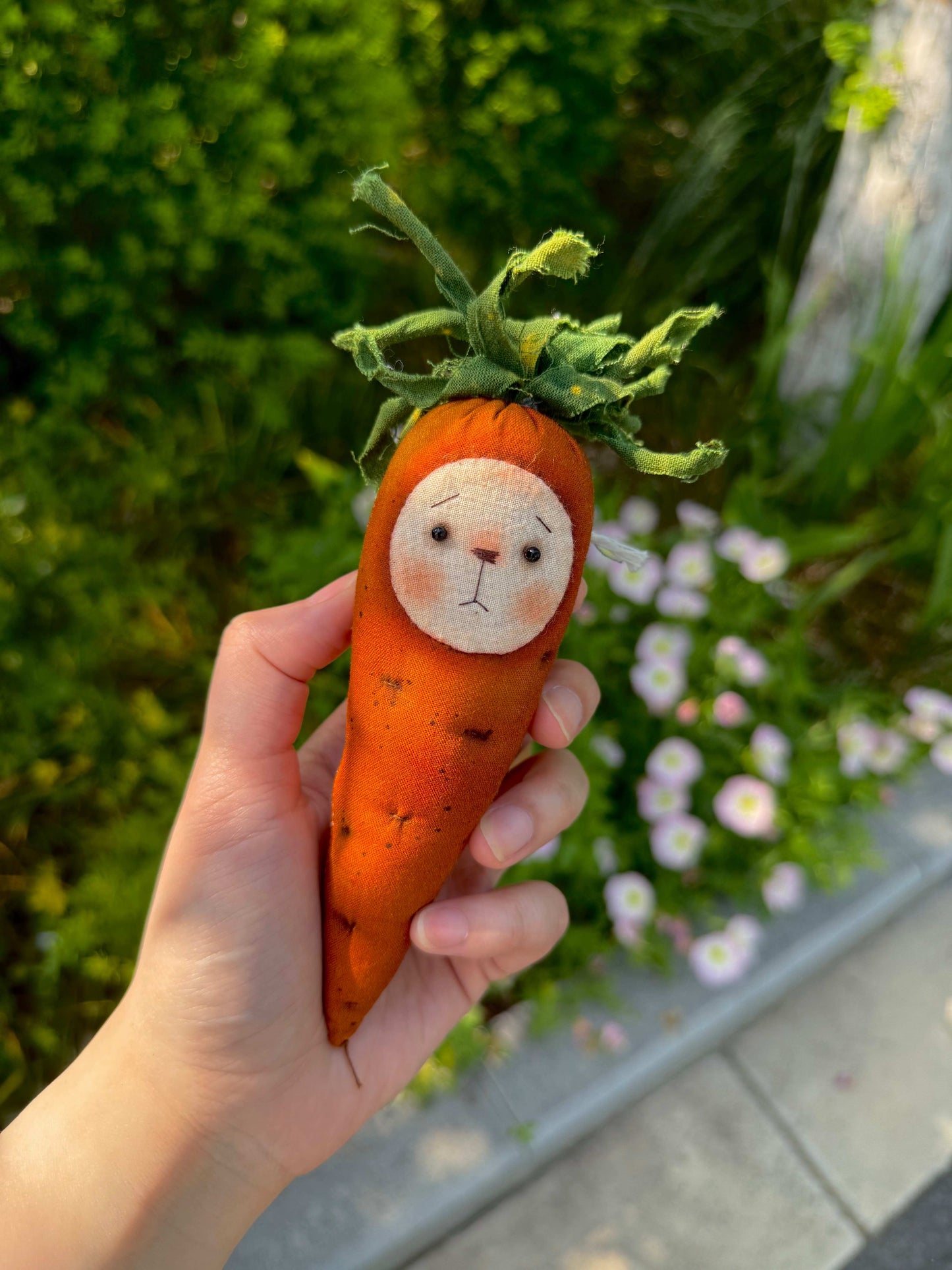 Fantasy Fairycore Carrot Art Doll Pendant
