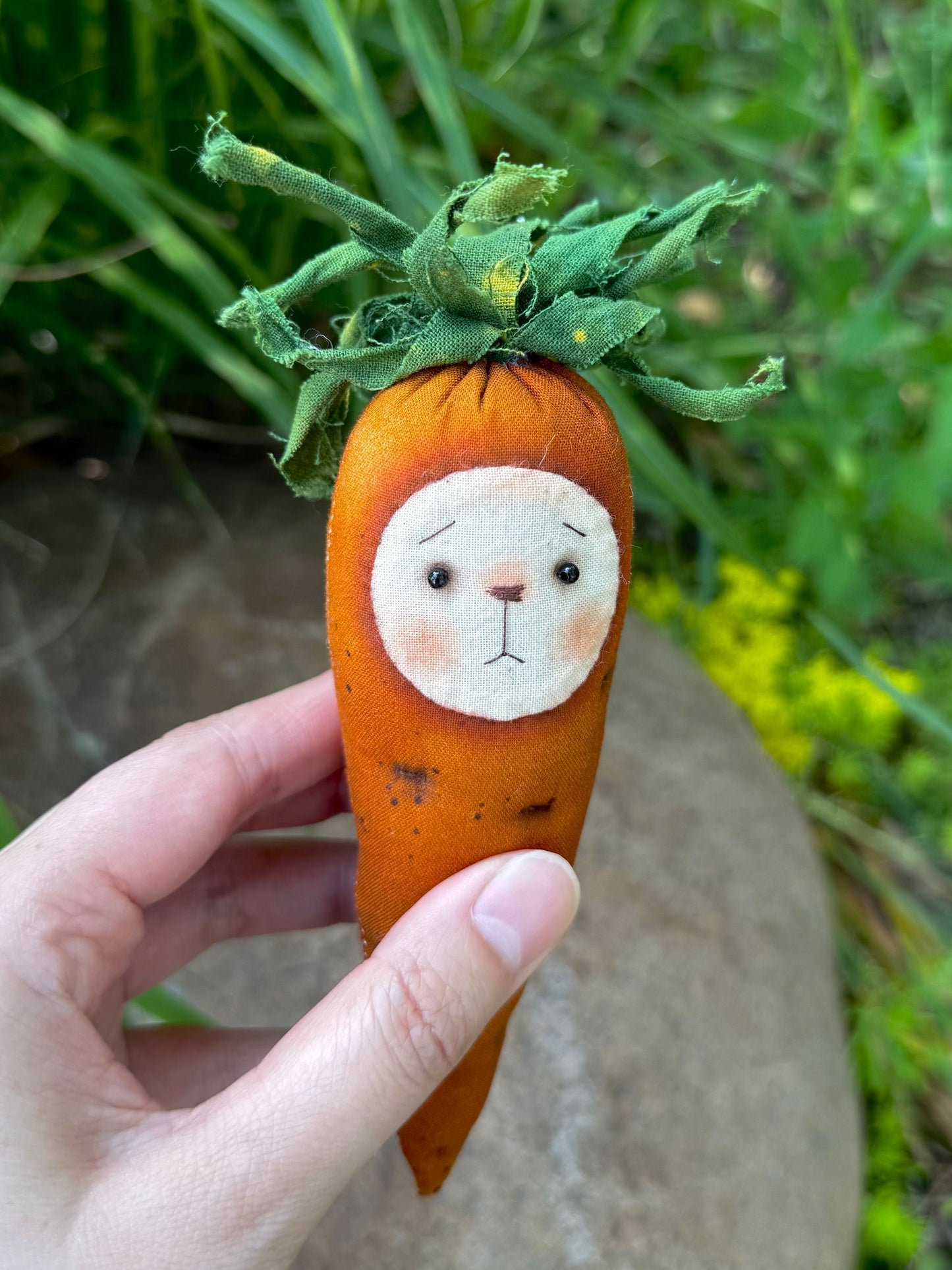 Fantasy Fairycore Carrot Art Doll Pendant