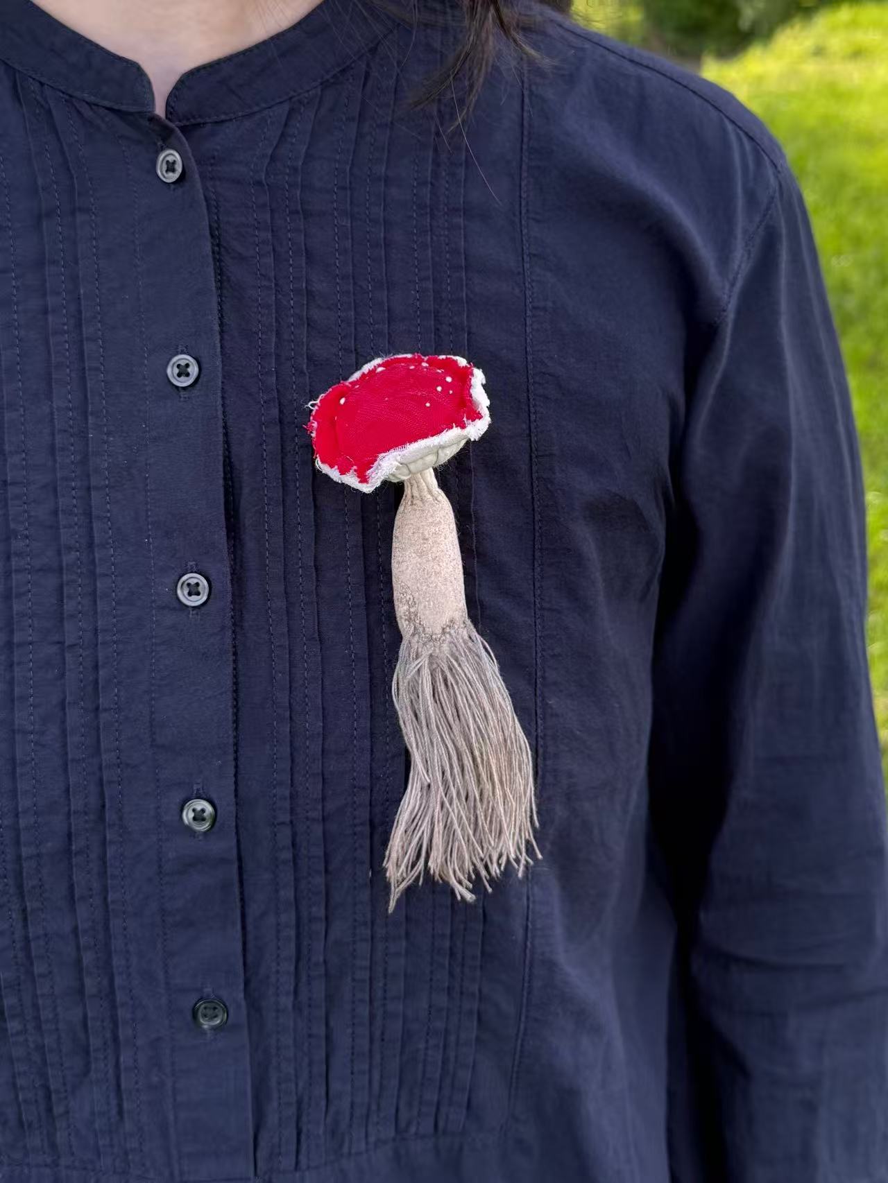Woodland Forest Mushroom Brooch
